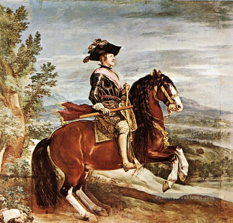 Portrait équestre de Philip IV portrait Diego Velázquez Peintures à l'huile